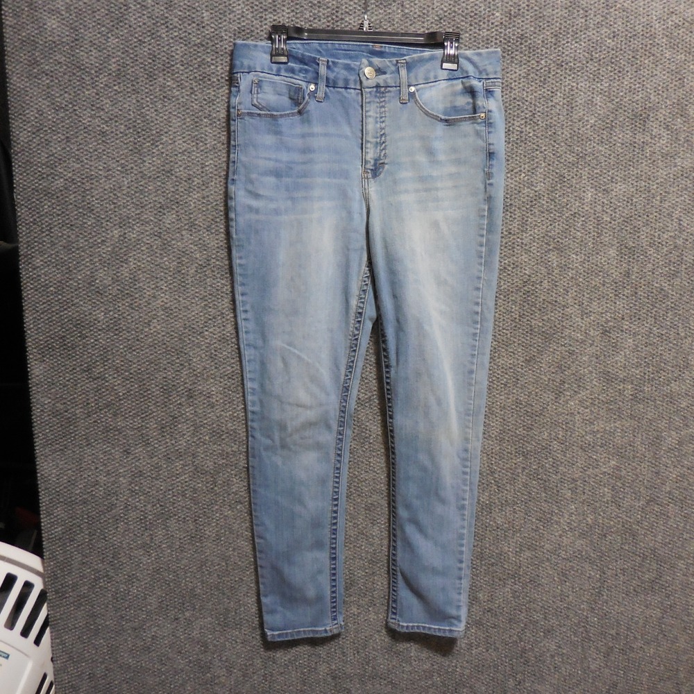 Seven7 Womens High Rise Skinny Jeans Light Wash Blue Stretch Denim Size 12